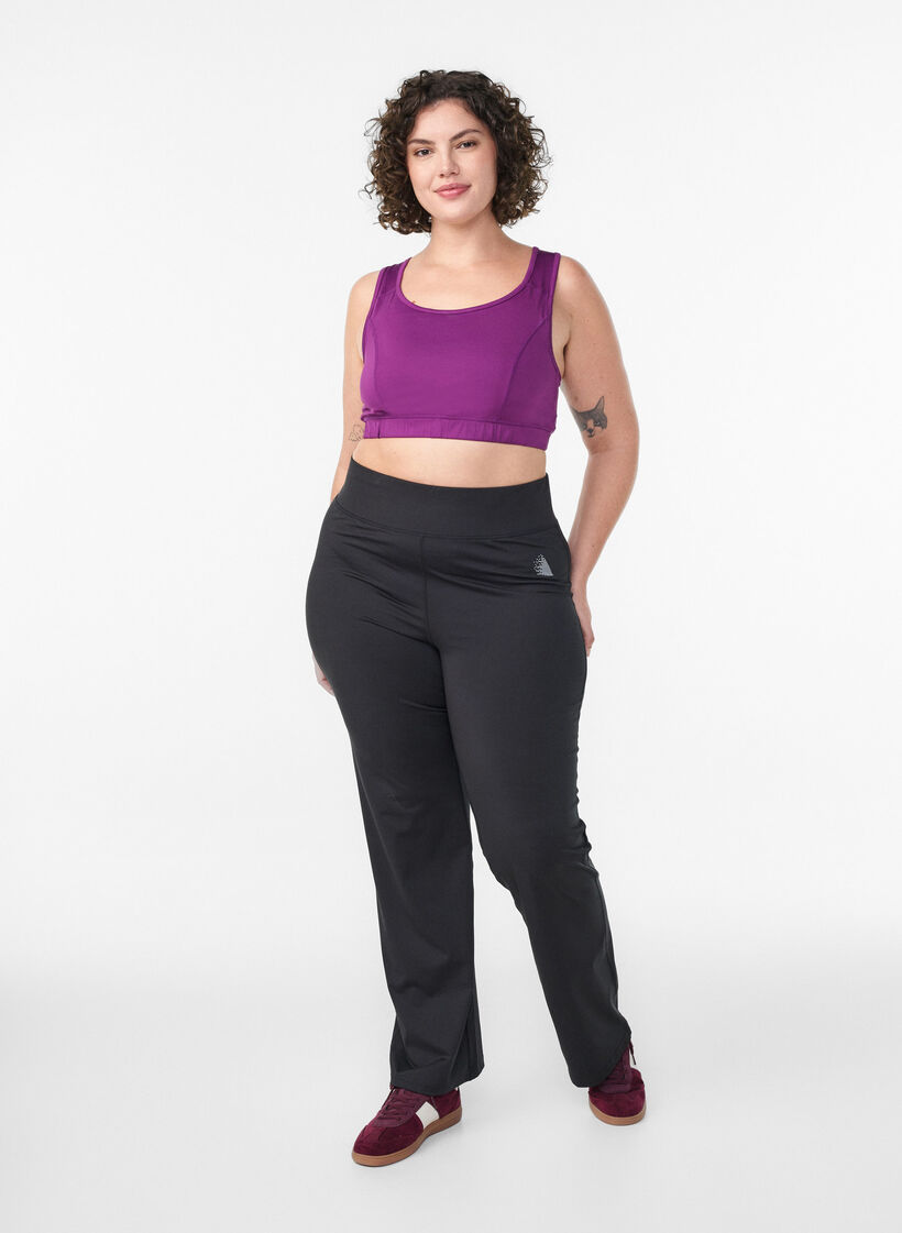 Sports-bh med racerback, Lilla, Model image number 1