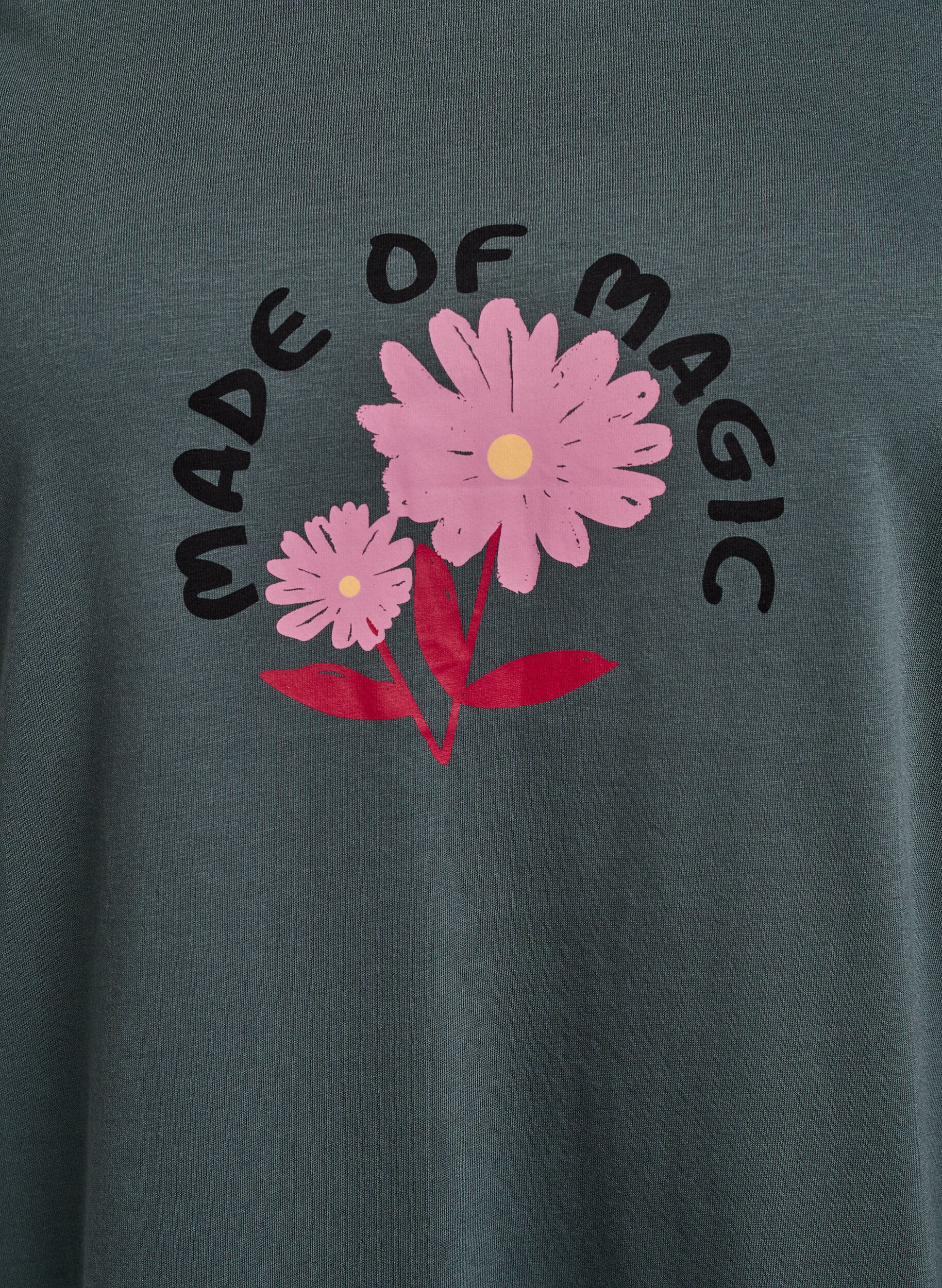 ZizziT-shirt med motiv, Gr&oslash;n, Packshot image number 2