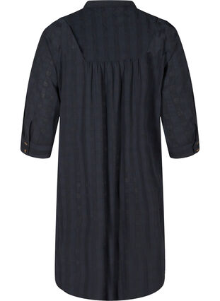 Kjole med 3/4 ærmer og knapper, Black Beauty, Packshot image number 1