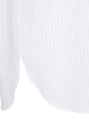 Stribet tunika med v-hals og knapper, Lavender Stripe, Packshot image number 3