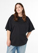 Oversize t-shirt med 1/2 ærmer, Sort, Model image number 0