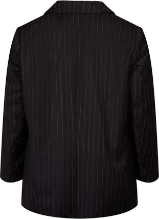 Nålestribet blazer, Black W. Pinstripe, Packshot image number 1