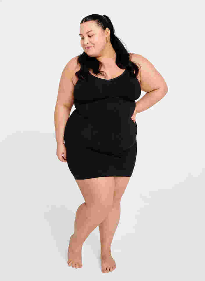 Shapewear kjole med tynde stropper, Black, Image image number 1