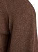 Meleret strik cardigan med lommer, Brun, Packshot image number 2