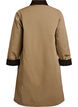 Mellemlang jakke med fl&oslash;jlskrave, Beige, Packshot image number 1