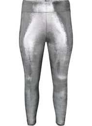 Sølv leggings med høj talje, Dark Silver