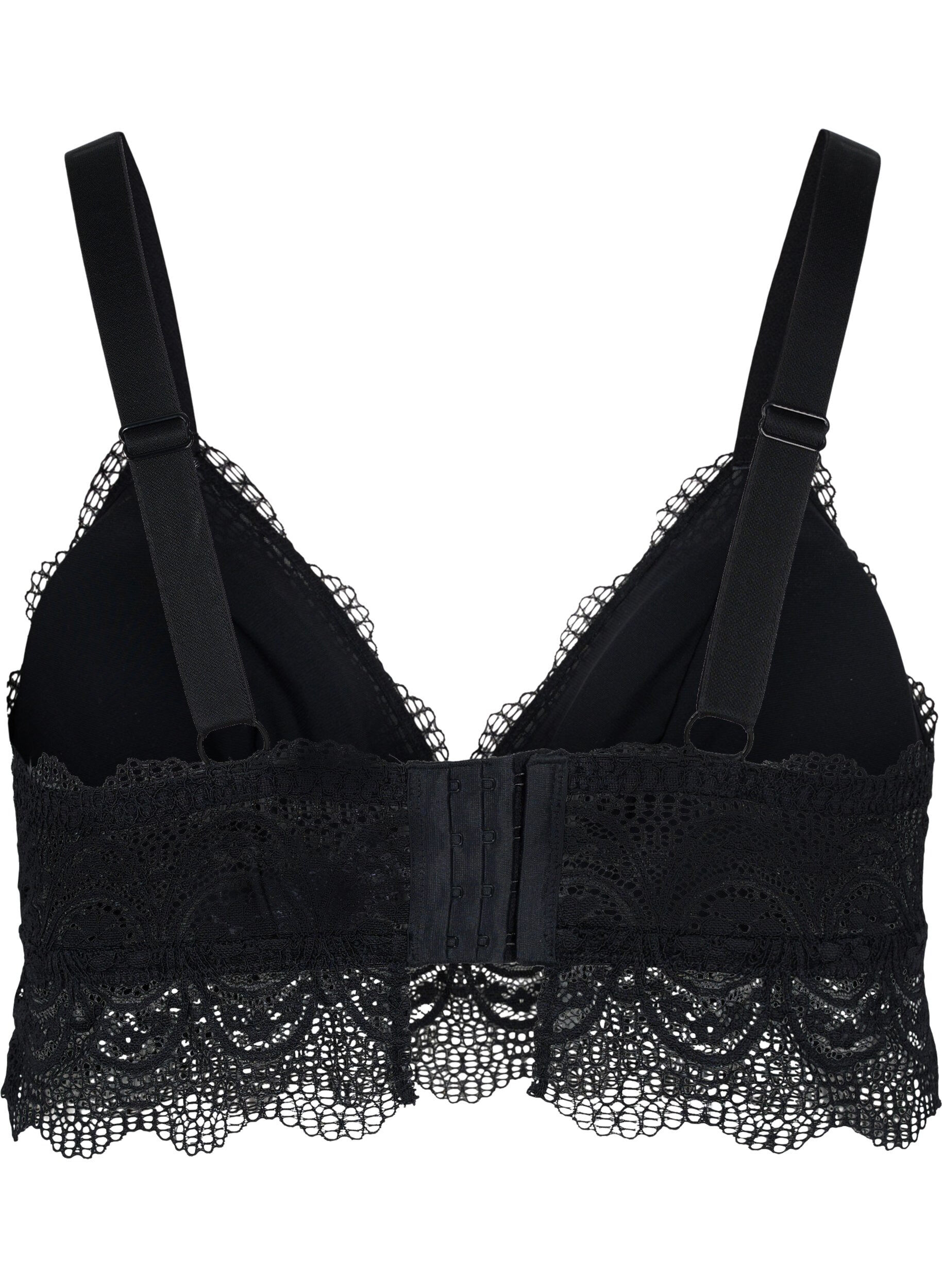 Zizzi Blonde bralette, Black, Packshot image number 1