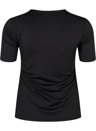 Vendbar bluse med snøredetalje, Black, Packshot image number 1