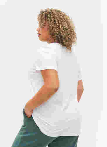 Bomulds trænings t-shirt med tryk, White w. inhale logo, Model image number 1