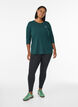 Tr&aelig;ningsbluse med 3/4 &aelig;rmer, Gr&oslash;n, Model image number 1