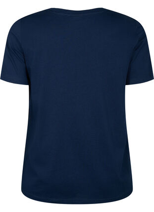 Jule t-shirt med pailletter, Navy Blazer SLATE, Packshot image number 1