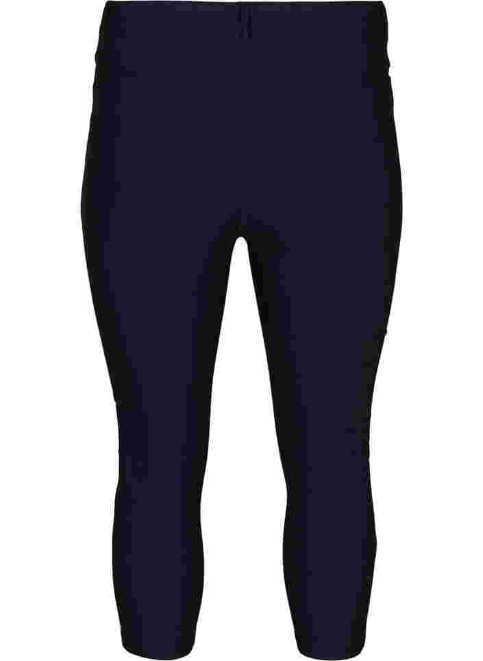 Tætsiddende 3/4 bukser med lynlåse, Night Sky, Packshot image number 1