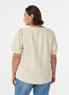 Viskosebluse med 1/2 &aelig;rmer, Beige, Model image number 2