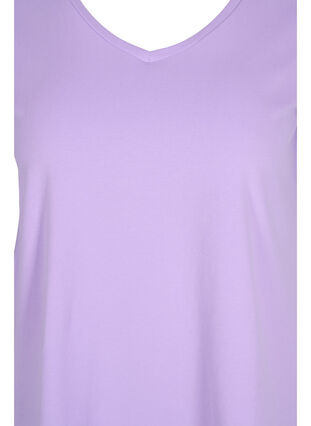 Basis t-shirt med v-hals, Purple Rose, Packshot image number 2
