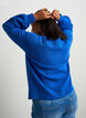 Cardigan i bl&oslash;d strik med guldfarvede knapper, Turkis, Model image number 2