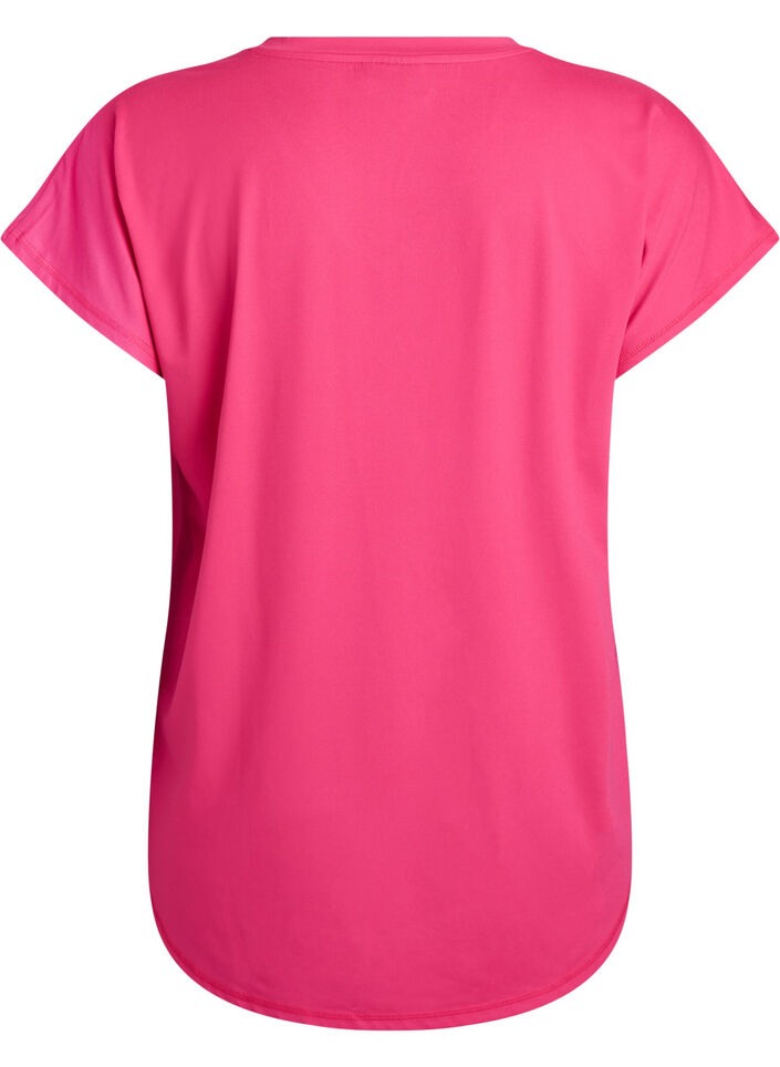 Kort&aelig;rmet tr&aelig;nings t-shirt med v-hals, Lyser&oslash;d, Packshot image number 1