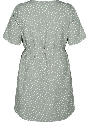 FLASH - Kortærmet kjole med bælte, Iceberg Green Dot, Packshot image number 1