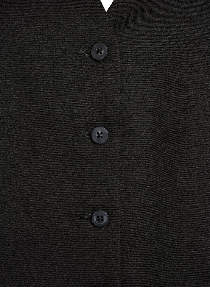 Habitvest med knaplukning, Sort, Packshot image number 2