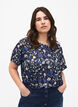 FLASH - T-shirt med blomsterprint, Black Blue Green AOP, Model image number 0