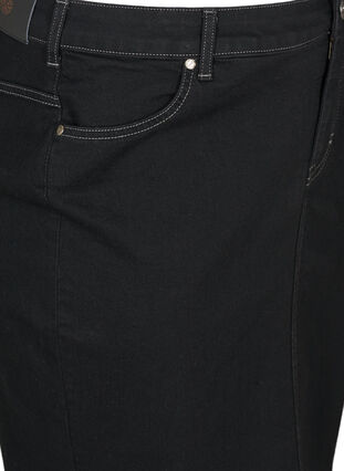 Tætsiddende denim nederdel , Black, Packshot image number 2