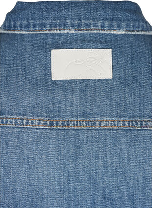 Denim jakke med slid detajler, Light blue denim, Packshot image number 3