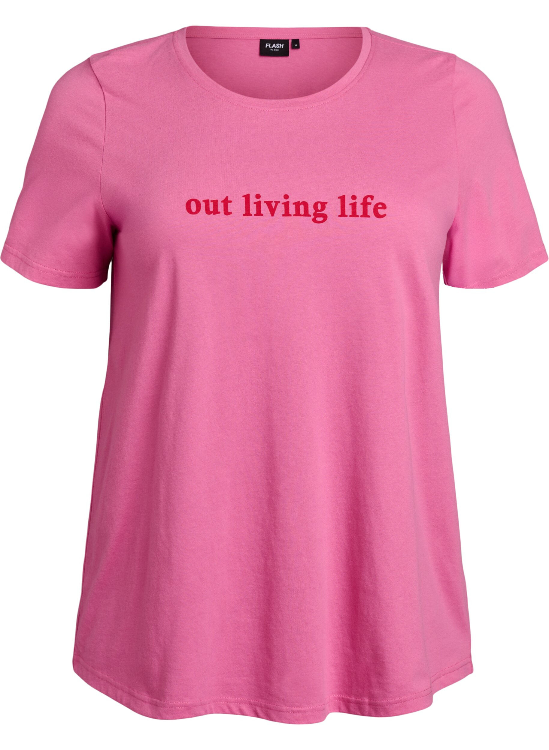 ZizziT-shirt med motiv, Lyser&oslash;d, Packshot image number 0