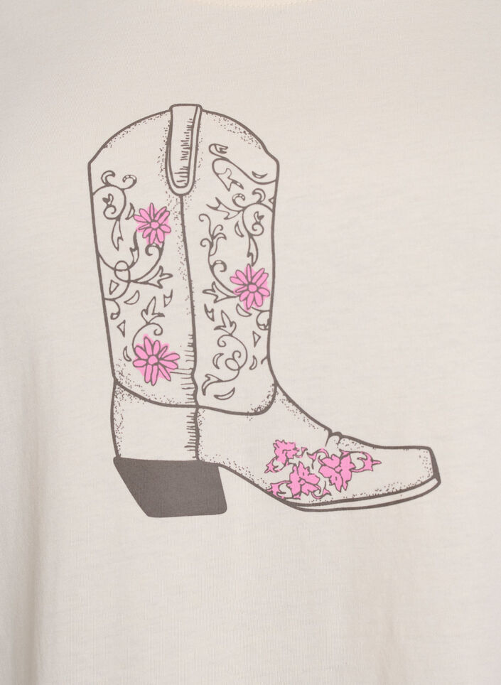 T-shirt med motiv , Vanilla, Packshot image number 2