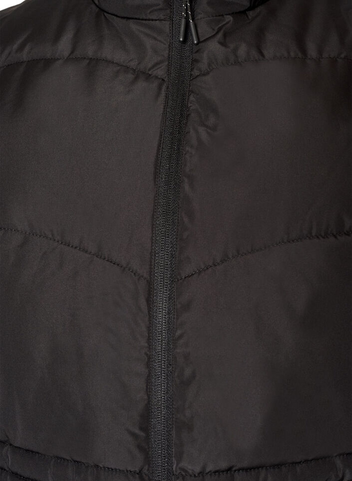 Puffervest med justerbar talje, Sort, Packshot image number 2