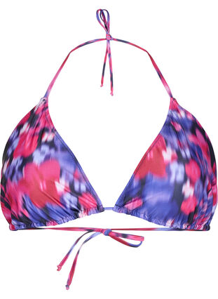 Trekants bikini bh med print , Pink Flower AOP, Packshot image number 0