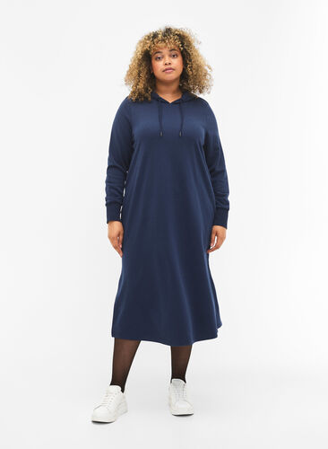Sweatkjole med hætte, Dress Blues, Model image number 0