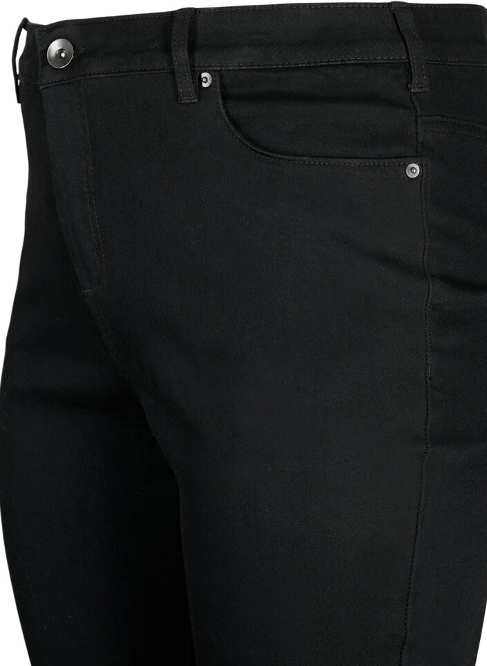 Amy jeans med h&oslash;j talje og super slim fit, Sort, Packshot image number 2