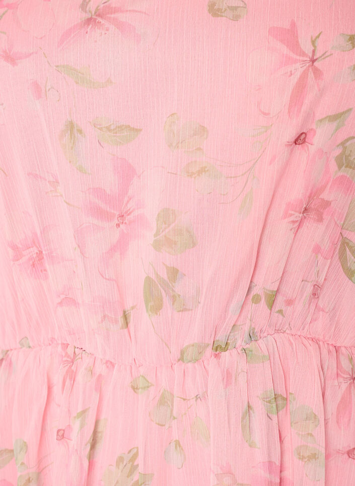 Festkjole i chiffon med lange &aelig;rmer, Lyser&oslash;d, Packshot image number 2