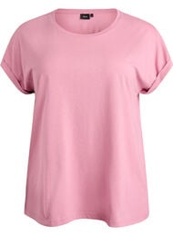 Kort&aelig;rmet t-shirt i bomuldsblanding, Lyser&oslash;d