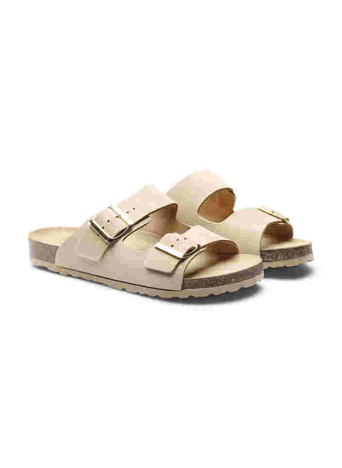 Ruskinds sandal med bred pasform , Almond, Packshot image number 3