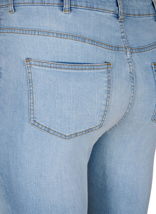 Slim fit jeans med sliddetaljer, Light Blue, Packshot image number 3