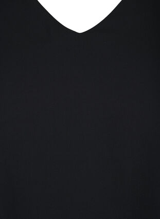 Langærmet bluse med v-udskæring, Black, Packshot image number 2