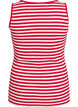 Stribet tanktop med ribstruktur, R&oslash;d, Packshot image number 1