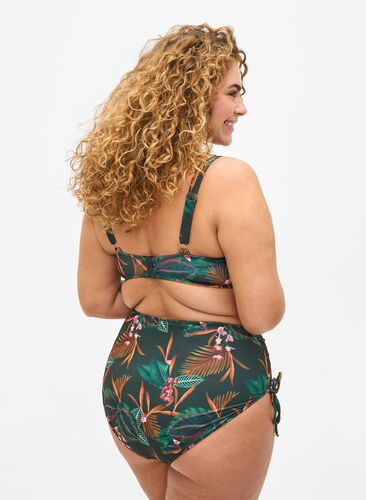 Printet bikini underdel med høj talje, Boheme Palm Aop , Model image number 1