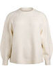 Strikbluse med påsyede snoredetaljer, Beige, Packshot image number 0