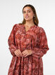 Midikjole i viskose med paisleyprint, Orange, Model image number 2