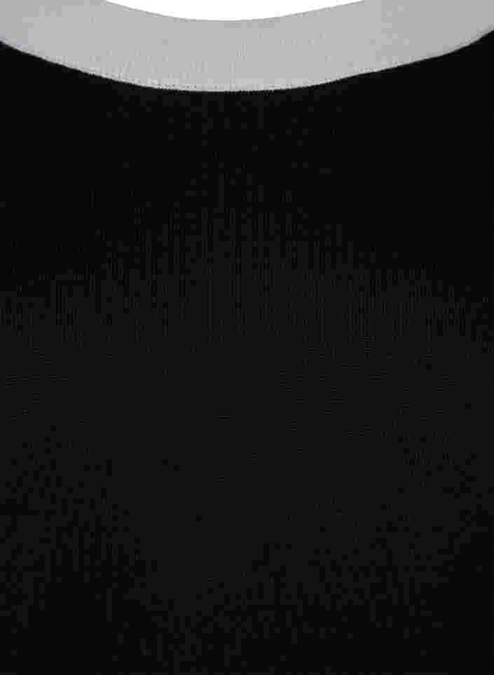 Strikbluse med colorblock, Black Comb., Packshot image number 2