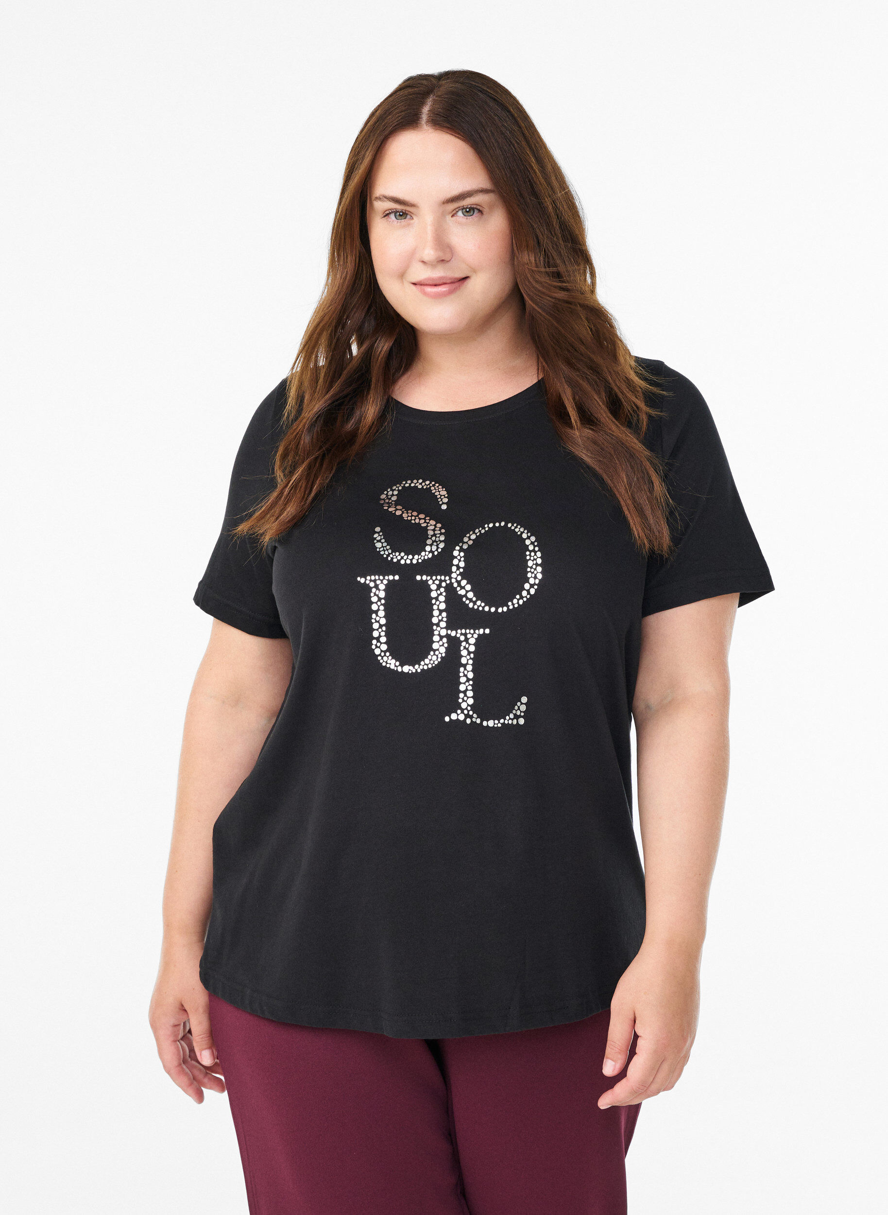 ZizziT-shirt med motiv, Sort, Model image number 0