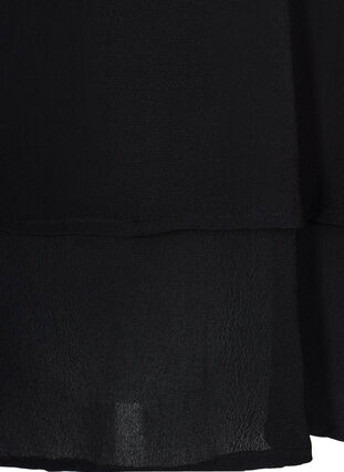 Viskose bluse med 2/4 ærmer og læg, Black, Packshot image number 3