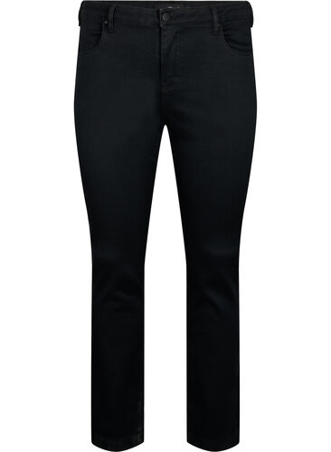 Slim fit Emily jeans med normal talje, Black, Packshot image number 0