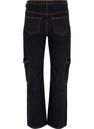 Straight fit cargo jeans, Black Stone, Packshot image number 1