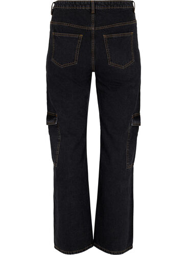Straight fit cargo jeans, Black Stone, Packshot image number 1