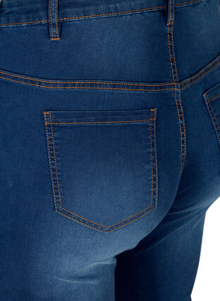 Ellen bootcut jeans med høj talje, Blue denim, Packshot image number 3