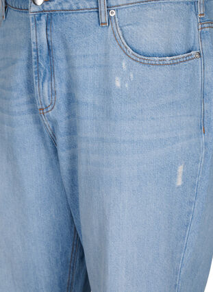 Mille mom fit jeans med sliddetaljer, Light Blue, Packshot image number 2