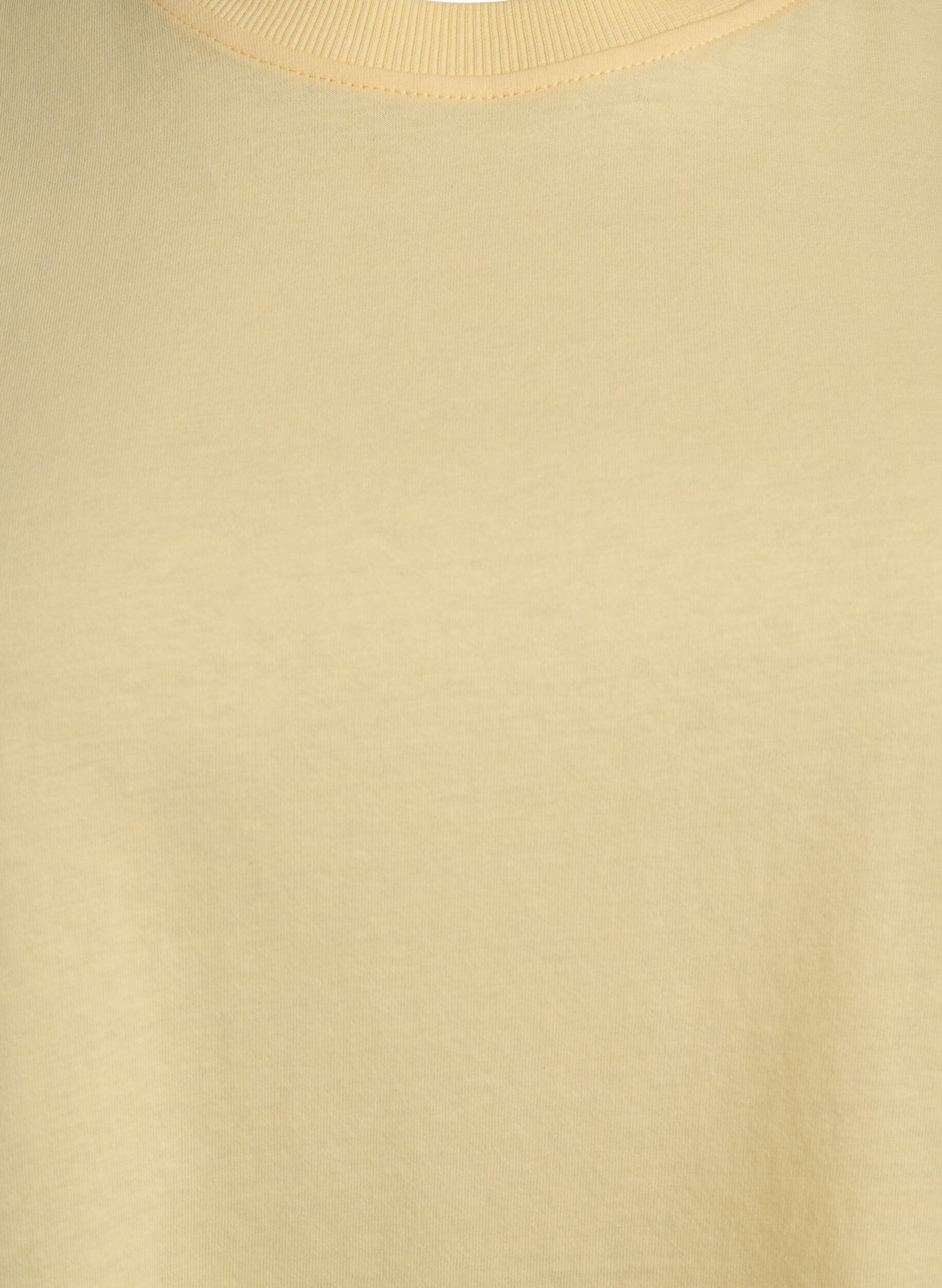 ZizziBasis t-shirt i bomuld med rund hals , Gul, Packshot image number 2