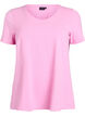 Ensfarvet basis t-shirt i bomuld, Lyser&oslash;d, Packshot image number 0